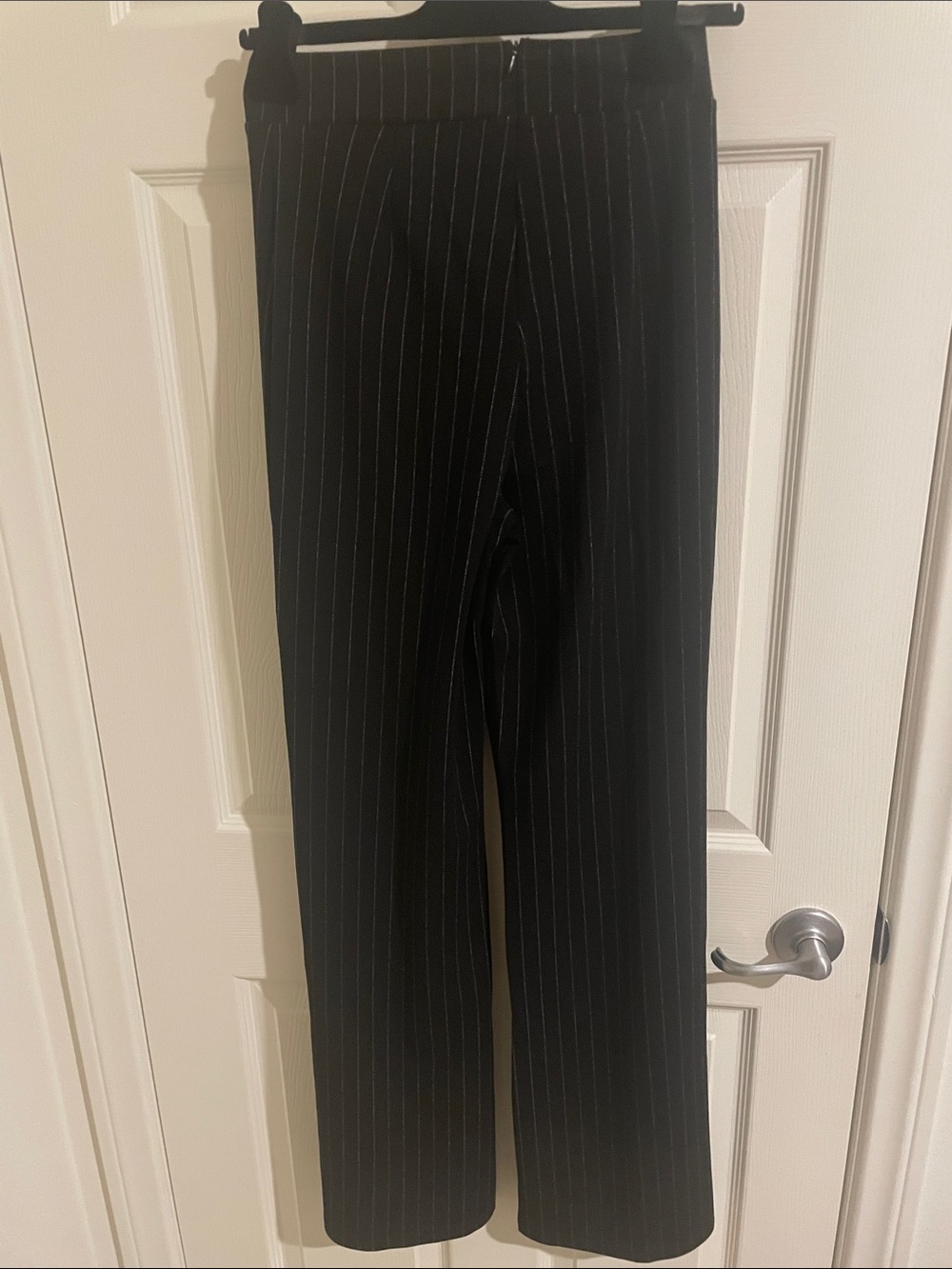 Fashion Nova Black Pinstripe Dress Trousers